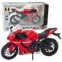 Motocykl Sportowy Metalowy Światła Dźwięki Czerwony R1 1:12 LEAN Toys Motocykl Sportowy Metalowy Światła Dźwięki Czerwony R1 1:12 LEAN Toys
