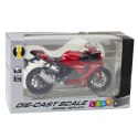 Motocykl Sportowy Metalowy Światła Dźwięki Czerwony R1 1:12 LEAN Toys Motocykl Sportowy Metalowy Światła Dźwięki Czerwony R1 1:12 LEAN Toys