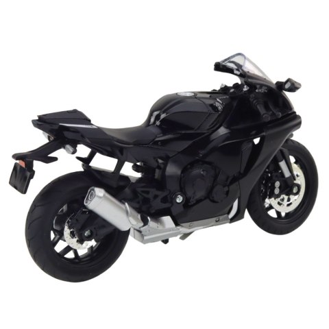 Motocykl Sportowy Metalowy Światła Dźwięki Srebrne Elementy Czarny 1:12 LEAN Toys Motocykl Sportowy Metalowy Światła Dźwięki Srebrne Elementy Czarny 1:12 LEAN Toys