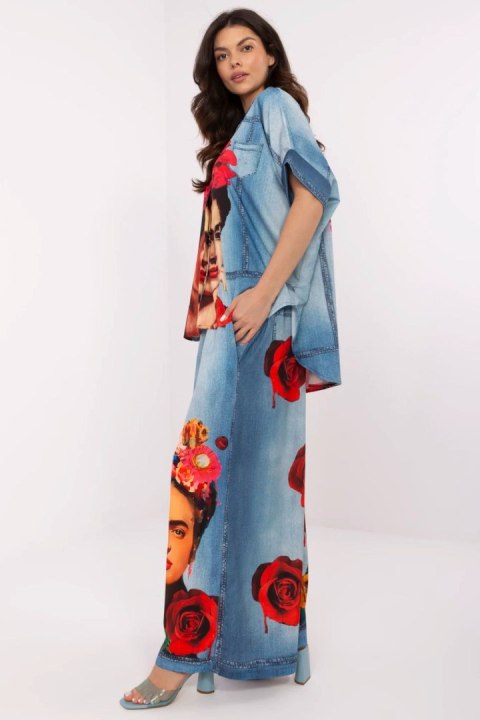 Spodnie Damskie Model DHJ-SP-19183-5.78 Blue - Italy Moda Italy Moda