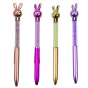 Długopis Z Zającem Diamenciki Niebieski Wkład 0.7mm Mix LEAN