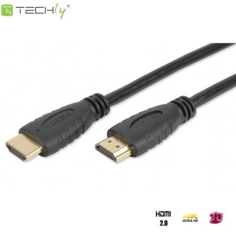 Kabel HDMI Techly HDMI-HDMI 2.0 M/M Ethernet 3D 4K, 3m, czarny Techly