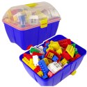 Kuferek Mały z Kolorowymi Klockami K2 180 Elementów Niebieski HEMAR Kuferek Mały z Kolorowymi Klockami K2 180 Elementów Niebieski HEMAR