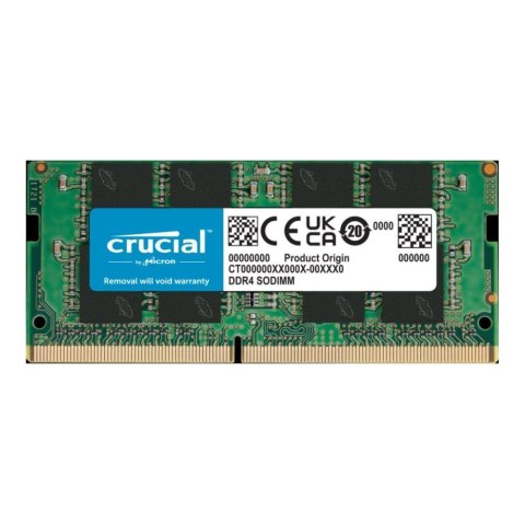 Pamięć SODIMM DDR4 Crucial 8GB (1x8GB) 3200MHz CL22 1,2V CRUCIAL Pamięć SODIMM DDR4 Crucial 8GB (1x8GB) 3200MHz CL22 1,2V CRUCIAL
