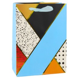 Torba Prezentowa Papierowa Wzory Geometryczne 23 x 18 x 10,5 cm LEAN