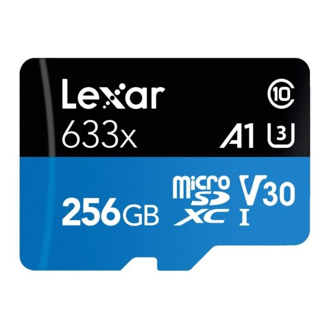 Karta pamięci Lexar microSDXC High-Performance 633x 256GB V30 UHS-I U3 A1 100/45MB/s Lexar Karta pamięci Lexar microSDXC High-Performance 633x 256GB V30 UHS-I U3 A1 100/45MB/s Lexar