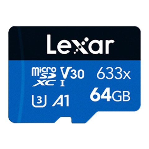 Karta pamięci Lexar microSDXC High-Performance 633x 64GB V30 UHS-I U3 A1 100/30MB/s Lexar Karta pamięci Lexar microSDXC High-Performance 633x 64GB V30 UHS-I U3 A1 100/30MB/s Lexar