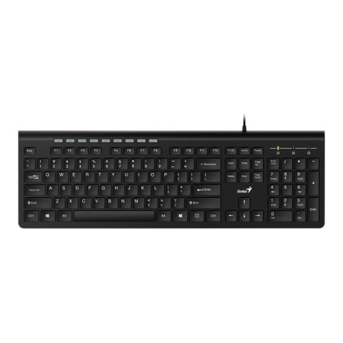 Klawiatura przewodowa Genius Slimstar 230 Offcie black, Full size Genius