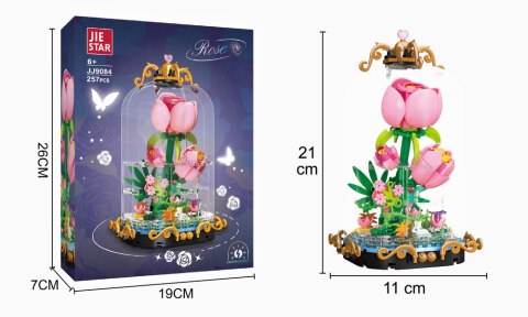 Klocki Konstrukcyjne Wieczna Róża W Kopule Kompozycja 257 el. LEAN Toys Klocki Konstrukcyjne Wieczna Róża W Kopule Kompozycja 257 el. LEAN Toys