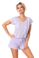 Piżama Damska Model Fiorella Shorts Liliowy - Donna Donna