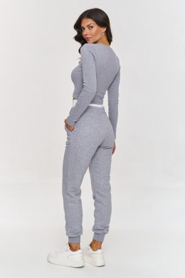 Spodnie Komplet Model A9 Grey Melange - Makadamia Makadamia