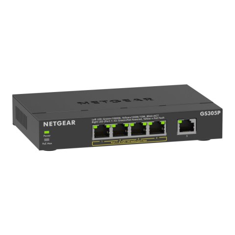 Switch niezarządzalny Netgear GS305Pv3 5x 100M/1G (4xPoE+ 63W) Netgear