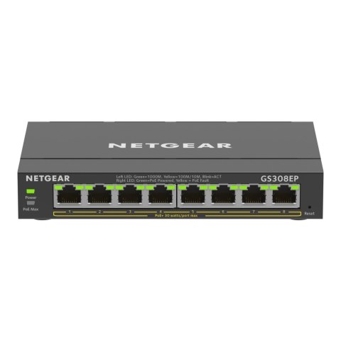 Switch niezarządzalny Netgear GS308EP 8x 100M/1G PoE+ 62W Netgear