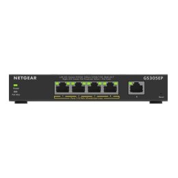 Switch zarządzalny Netgear GS305EP-100PES 4x1GbE PoE 1xGbE 63W Netgear