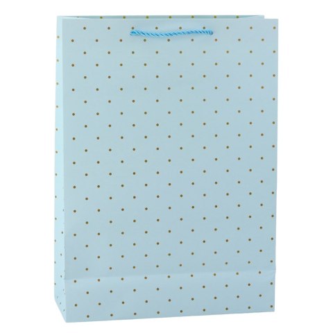 Torba Prezentowa Klasyczna W Złote Kropki 41 x 30 x 12 cm LEAN Torba Prezentowa Klasyczna W Złote Kropki 41 x 30 x 12 cm LEAN