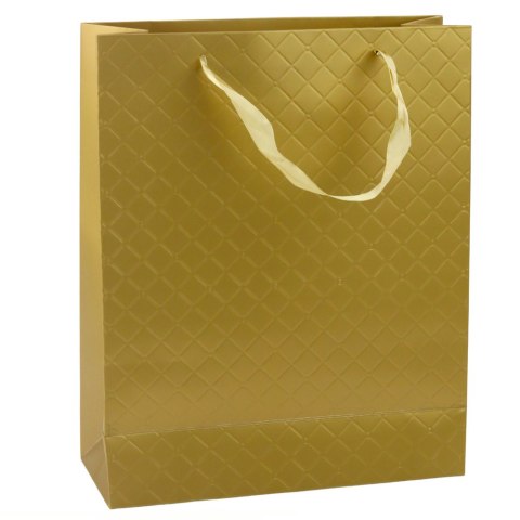Torba Prezentowa Papierowa Złota Elegancka 32 x 26 x 12cm LEAN