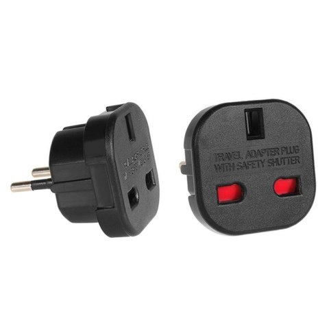 Adapter zasilania Maclean MCE72 UK na wtyk EU, czarne Maclean Adapter zasilania Maclean MCE72 UK na wtyk EU, czarne Maclean