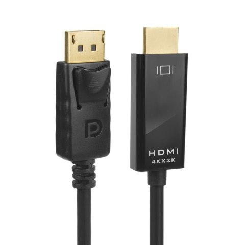 Kabel adapter Maclean MCTV-714 Display Port (DP) - HDMI 4K/30Hz czarny 1,8m Maclean