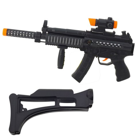 Karabin Maszynowy Zabawkowy Światła Dźwięki Czarny 62cm LEAN Toys Karabin Maszynowy Zabawkowy Światła Dźwięki Czarny 62cm LEAN Toys