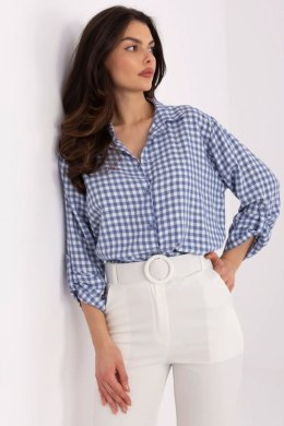 Koszula Damska Model MO-KS-1802.84 White/Blue - Italy Moda Italy Moda