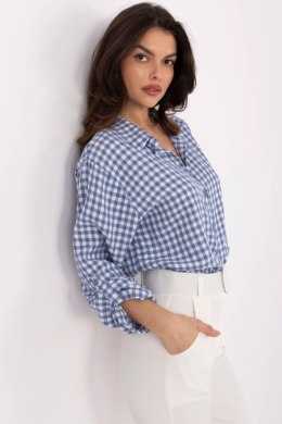 Koszula Damska Model MO-KS-1802.84 White/Blue - Italy Moda Italy Moda