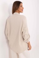 Koszula Damska Model MO-KS-9368.98 Beige - Italy Moda Italy Moda