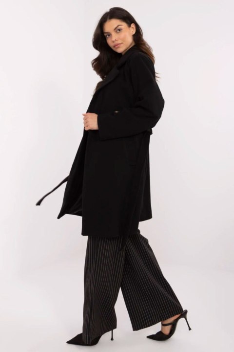 Płaszcz Damski Model MO-PL-5209.87 Black - Italy Moda Italy Moda Płaszcz Damski Model MO-PL-5209.87 Black - Italy Moda Italy Moda