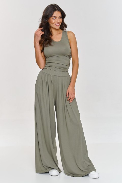 Spodnie Komplet Model M871 Oliwka - Makadamia Makadamia Spodnie Komplet Model M871 Oliwka - Makadamia Makadamia