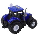 Traktor Farmerski Rolniczy Światła Dźwięki Niebieski 1:36 LEAN Toys