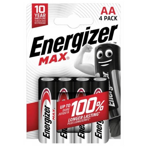 Bateria alkaliczna Energizer MAX AA / LR6 - 4 sztuki (blister) [N] Energizer