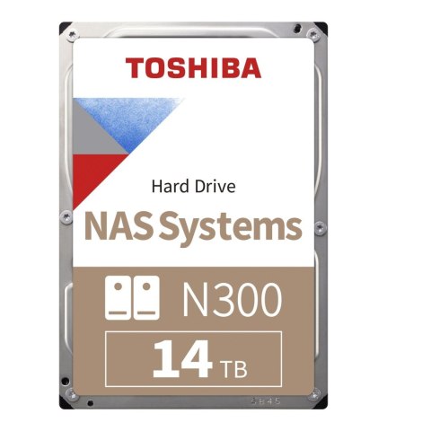 Dysk Toshiba N300 HDWG51EUZSVA 14TB 3,5" 7200 512MB SATA III NAS BULK Toshiba