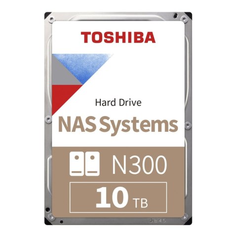 Dysk Toshiba N300 MN10ADA10TS 10TB 3,5" 7200 512MB SATA III NAS BULK Toshiba