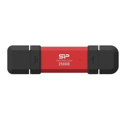 Dysk zewnętrzny SSD Silicon Power DS72 250GB USB-A USB-C 1050/850 MB/s Czerwony Silicon Power