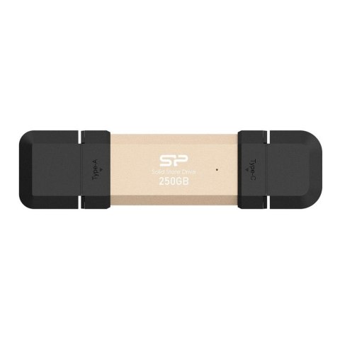 Dysk zewnętrzny SSD Silicon Power DS72 250GB USB-A USB-C 1050/850 MB/s Złoty Silicon Power Dysk zewnętrzny SSD Silicon Power DS72 250GB USB-A USB-C 1050/850 MB/s Złoty Silicon Power