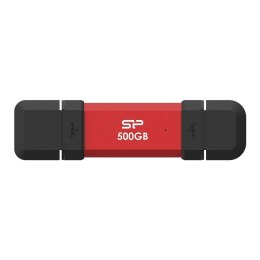 Dysk zewnętrzny SSD Silicon Power DS72 500GB USB-A USB-C 1050/850 MB/s Czerwony Silicon Power