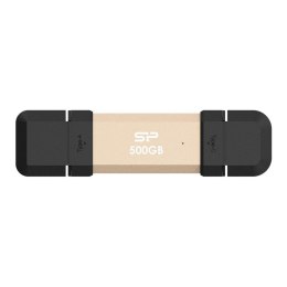 Dysk zewnętrzny SSD Silicon Power DS72 500GB USB-A USB-C 1050/850 MB/s Złoty Silicon Power