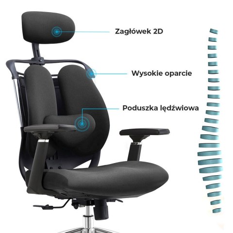 Fotel biurowy ergonomiczny ANGEL Stelio Czarny ANGEL Fotel biurowy ergonomiczny ANGEL Stelio Czarny ANGEL