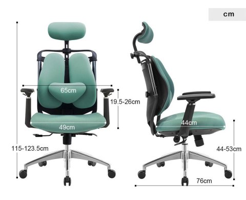 Fotel biurowy ergonomiczny ANGEL Stelio Zielony ANGEL Fotel biurowy ergonomiczny ANGEL Stelio Zielony ANGEL