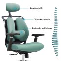 Fotel biurowy ergonomiczny ANGEL Stelio Zielony ANGEL Fotel biurowy ergonomiczny ANGEL Stelio Zielony ANGEL