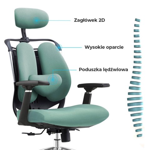 Fotel biurowy ergonomiczny ANGEL Stelio Zielony ANGEL Fotel biurowy ergonomiczny ANGEL Stelio Zielony ANGEL