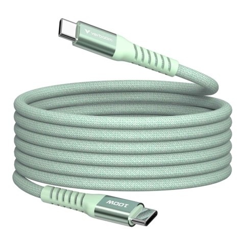 Kabel Verbatim USB-C(M) - USB-C(M) 1,2m, 100W, PD, zielony Verbatim