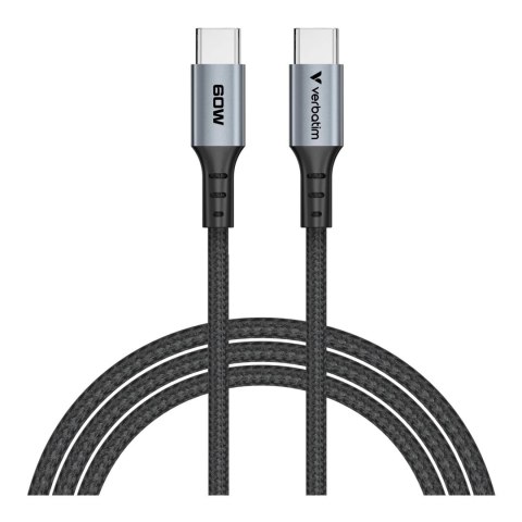 Kabel Verbatim USB-C(M) - USB-C(M) 1,2m, 60W, PD, czarny Verbatim