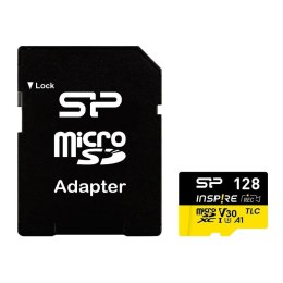 Karta pamięci Silicon Power microSDXC Power Inspire 128GB V30 UHS-I U3 A1 4K DDR200 170/150MB/s TLC + adapter Silicon Power