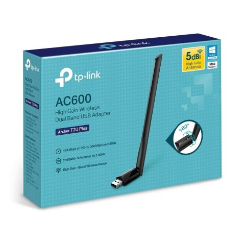 Karta sieciowa TP-Link Archer T2U Plus WiFi AC600 USB TP-Link Systems Inc. Karta sieciowa TP-Link Archer T2U Plus WiFi AC600 USB TP-Link Systems Inc.