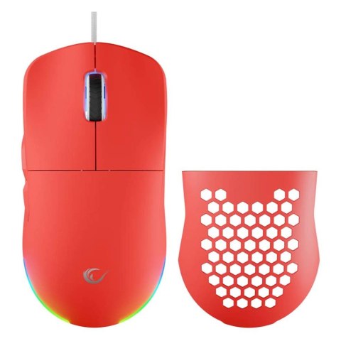 Mysz przewodowa Rampage BLINK-RED gamingowa, USB, 12800 DPI, RGB, sensor optyczny, czerwona Rampage