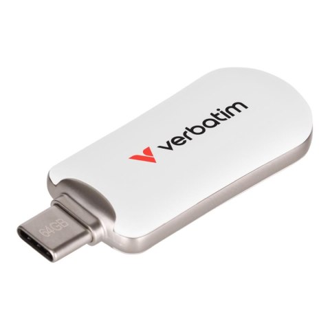 Pendrive Verbatim Plectra 64GB USB-C 3.0 White Verbatim