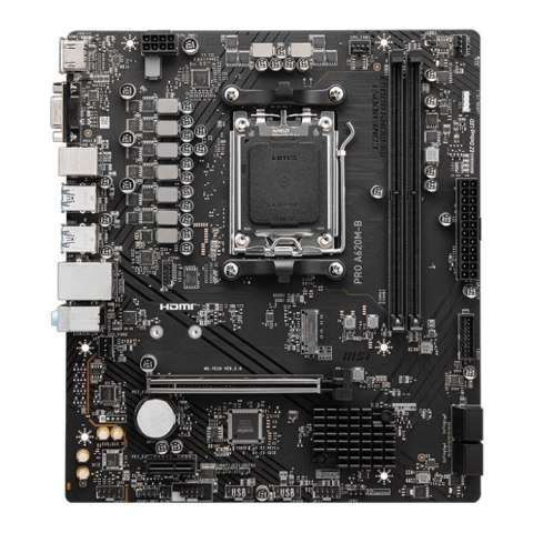 Płyta MSI PRO A620M-B /AMD A620/DDR5/SATA3/M.2/USB3.0/PCIe4.0/AM5/mATX MSI