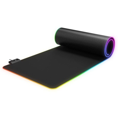 Podkładka pod mysz i klawiaturę Rampage MP-24 gamingowa 30x80cm RGB czarna Rampage