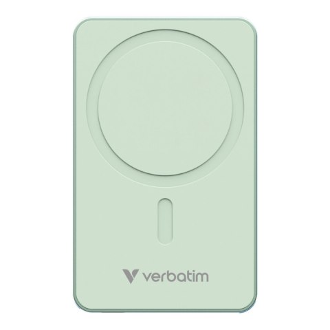 Powerbank Verbatim Charge 'n' Go Essentials Magnetic Wireless 5000mAh USB-C PD 3.0 Green Verbatim