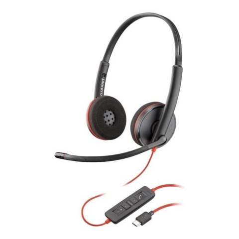 Słuchawki z mikrofonem Poly Blackwire 3220 Stereo USB-C + adapter USB-C/A (Bulk) Poly